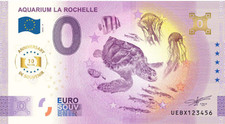 Billet Souvenir 2025 France Aquarium La Rochelle Tortue - 10Th ANNIVERSARY