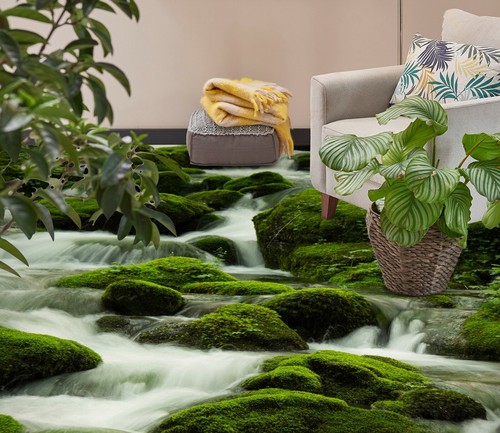 Pierres rivière vertes 3d - vertes,