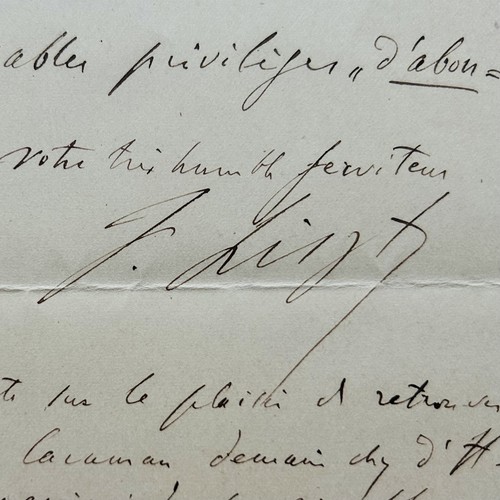 Lettre franz liszt celle - lettre,
