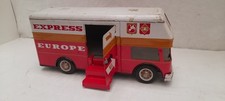 Ancien Camion Joustra Express Europe 32 Cm jouet Tole Lithographié 