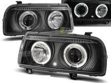 Paire de feux phares VW Vento 92-98 angel eyes noir