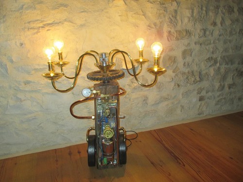 Steampunk floor lamp