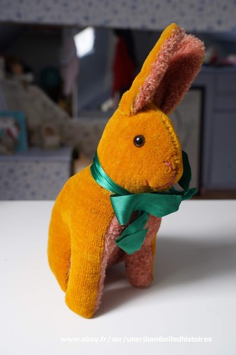 Lapin peluche ancienne - peluche,