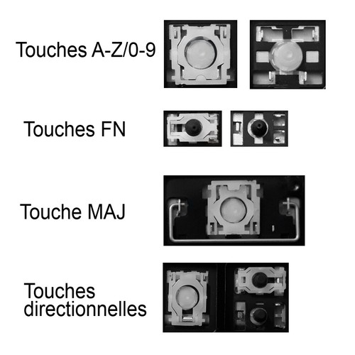 Touche clavier français - de,