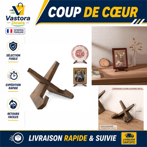 Support assiette bois - support,