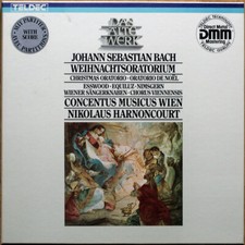 BACH • ORATORIO NOEL • BWV248 • HARNONCOURT • 3LP BOX • EX+/NM- •  TELDEC 635022