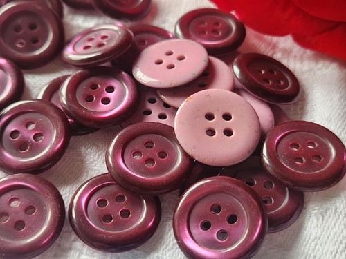 Lot boutons vintage violet - lot,