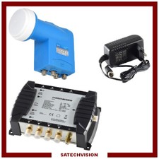 Multicommutateur Multiswitch 5/8 + LNB Quattro : 1 SAT + TNT pour 8 Prises