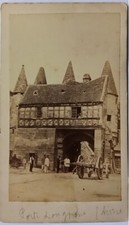 Originale Carte de Visite c1865 - FRANCE Porte fortifiée Abbaye Longpont Aisne
