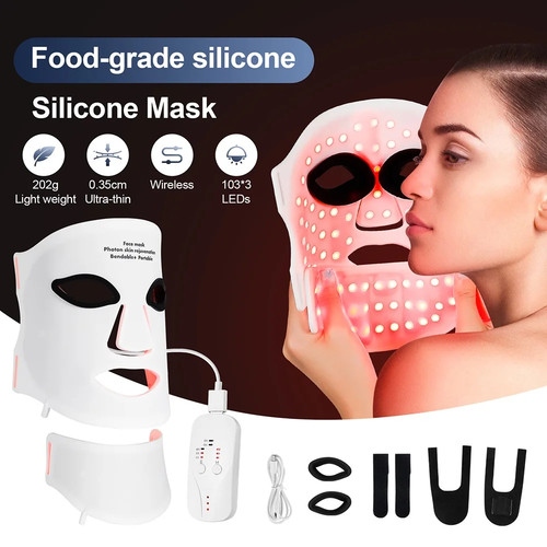 Silicone led face mask neck - neck, 7