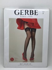 Bas Jarretière Femme GERBE Mat Galbe Taille 1 couleur Noir Neuf !!!