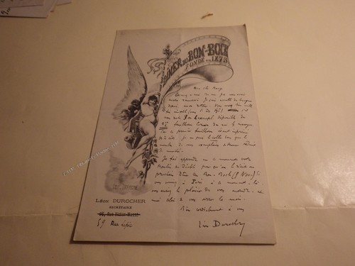 1890 leon durocher lettre - 1890.leon, (.lettre