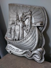 Plaque plastique vintage BIG URSS Kiev Founders Sign Capital of Ukraine...