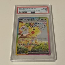 ??Carte Pokémon Pikachu EX Alt 238/191 PSA 10 Étincelles Déferlantes EV08??