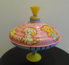 Jeux Jouet Ancien en tôle   Toupie Vintage des Années 80's