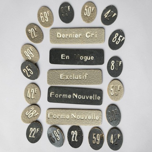 Lot etiquettes vitrine - lot, 23