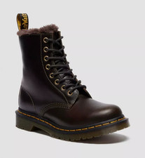 Dr.Martens 1460 Serena Fausse Fourrure Doublé Bottines En Foncé Toutes Tailles