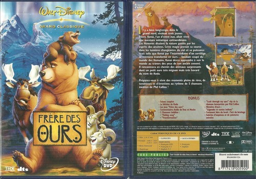 Dvd frere des ours - ours, :