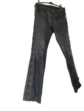 Pantalon cuir femme/homme à lacets