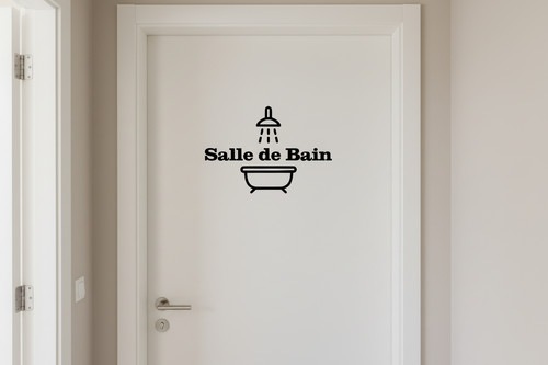 Sticker porte salle de - sticker,