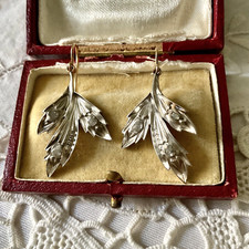 XIX  GROS DIAMANT,  OR, ARGENT, ANCIENNES BOUCLES D’OREILLES, SPLENDIDES