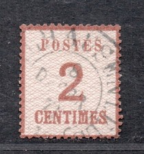 + TIMBRE ALSACE LORRAINE No2 / cote 240E  / SIGNE  BRUN / ETAT SUPERBE