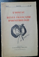 L'oiseau revue française d'Ornithologie n°1 - 1936 Avifaune Noirmoutier etc ...