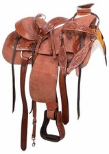 Selle en cuir Western rugueuse