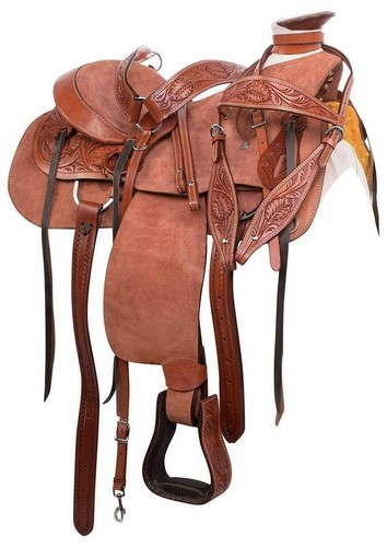 Selle cuir western rugueuse - western,