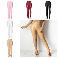 Femme Leggings Simili Cuir