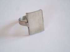 Bague En Acier Inoxydable Plaque Non Gravée Rectangulaire EBH 5,0 G/Gr.63