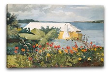 Toile/Cadres Winslow Homer - Flower Garden and Bungalow, Bermudes