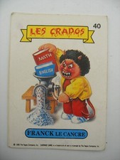 album PANINI MERLIN Les CRADOS Vignette Immage FRANCE Garbage Pail Kids N°40