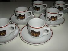 6 tasses à café avec sous-tasses porcelaine de chauvigny service café