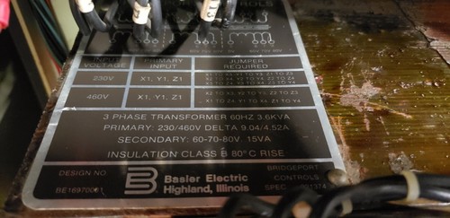 Basler electric three phase - basler,