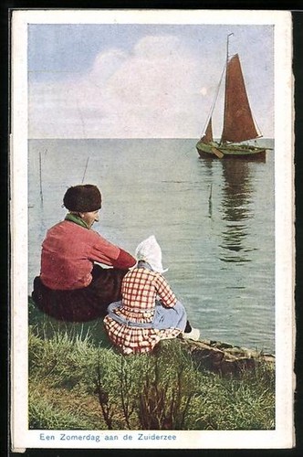 Carte postale homme - et, enfant