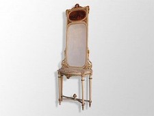 Console glace laquée Louis