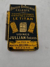 Ancien carnet publicitaire tôle litho LE TITAN 1914 n plaque émaillée kub Menier