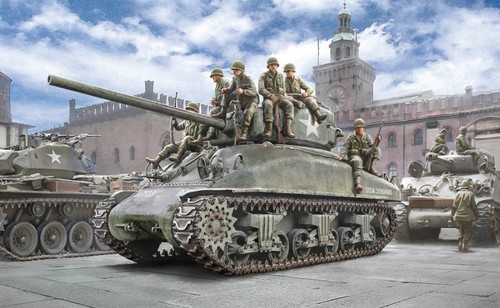 Italeri 6568 m4a1 sherman with - italeri,