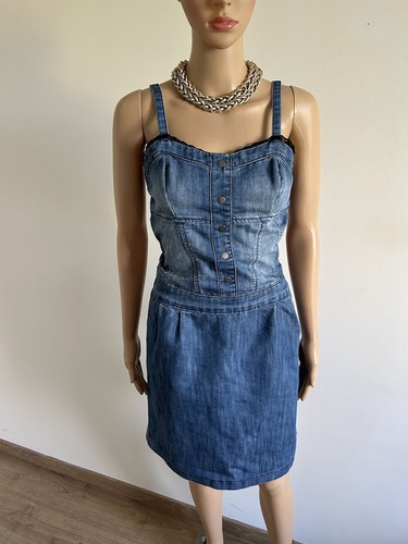 Robe jean sans manches - robe,