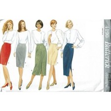 V?4190 PATRON BUTTERICK 5 CREATIONS JUPE DROITE LONGUE COURTE  40 AU 44