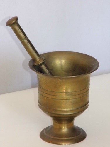 Mortier pilon bronze doree - mortier, +