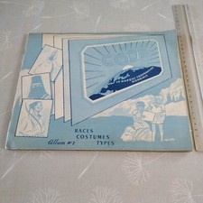 Album ancien CHROMOS vignettes COOP – Races costumes et types – complet