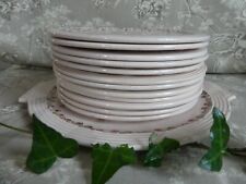 Plat plus 12 Assiettes a Dessert vieux Rose Betty Longwy art deco 24,5 diam plat
