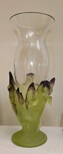 Daum crystal iris vase pate - iris,