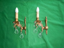 Paire appliques bougeoir