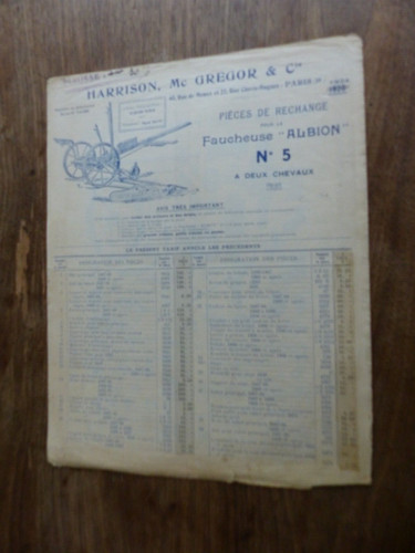 Prospectus catalogue agricole - catalogue,