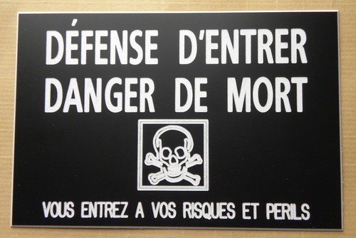 Plaque gravée défense - gravée, "dÉfense