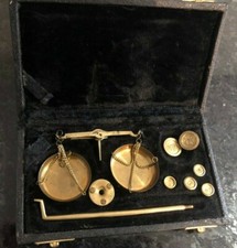 VINTAGE RARE BALANCE TREBUCHET HORLOGER PHARMACIEN BIJOUTIER 