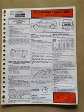 FICHE TECHNIQUE AUTOMOBILE VOLKSWAGEN GOLF GTI 1800